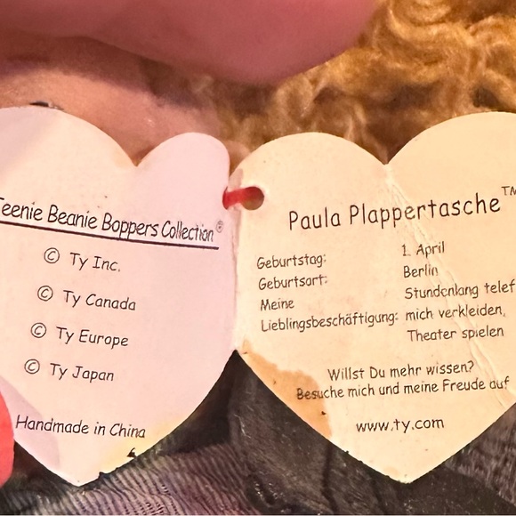 TY Vintage beanie Boppers Paula Plappertasche & Rugged Rusty W/ Tags Plush 2002 - Picture 8 of 8